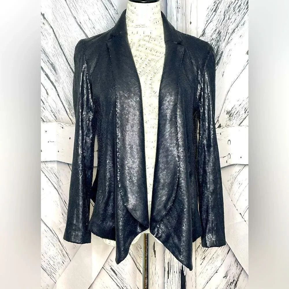 EIGHT SIXTY Sequin Black Blazer/Jacket M